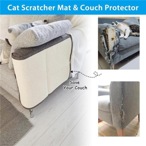 Cat Scratch Furniture Protector from Cat Scratching Couch Arm Sofa Corner - Picture 2 of 7